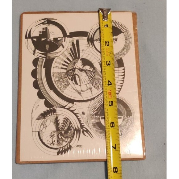 Vtg Norman Lansing UTE Native American Planograph Print Signed 1991 7.25x5.5" - Picture 5 of 6